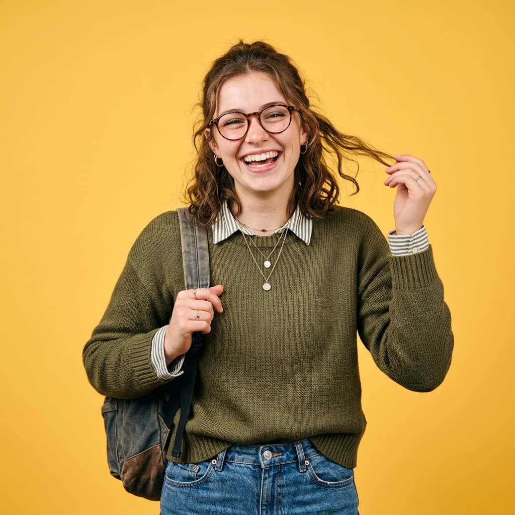 Cheerful student